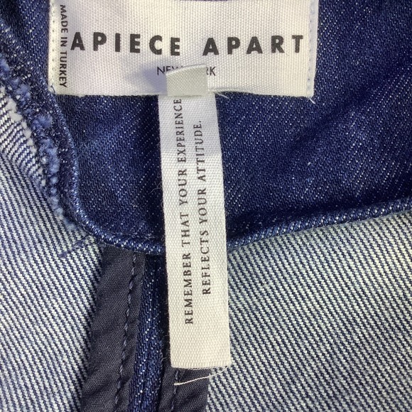 Apiece Apart Franke Swing Jacket Blue Denim Button Front Size Small Womens NWT - Picture 13 of 14